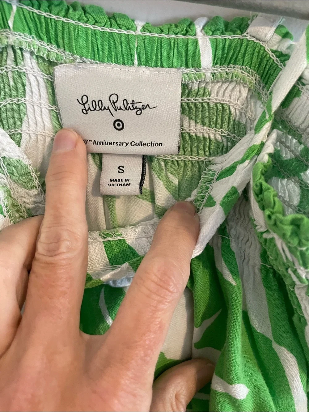 Lilly Pulitzer for Target Green Palm Print Jumpsuit 20th Anniversary Girls Small